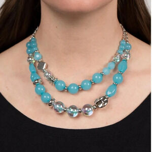 Paparazzi Jewelry Set - Mere Magic Blue